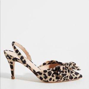 Loeffler Randall Leopard Sylvana Pleated Slingback